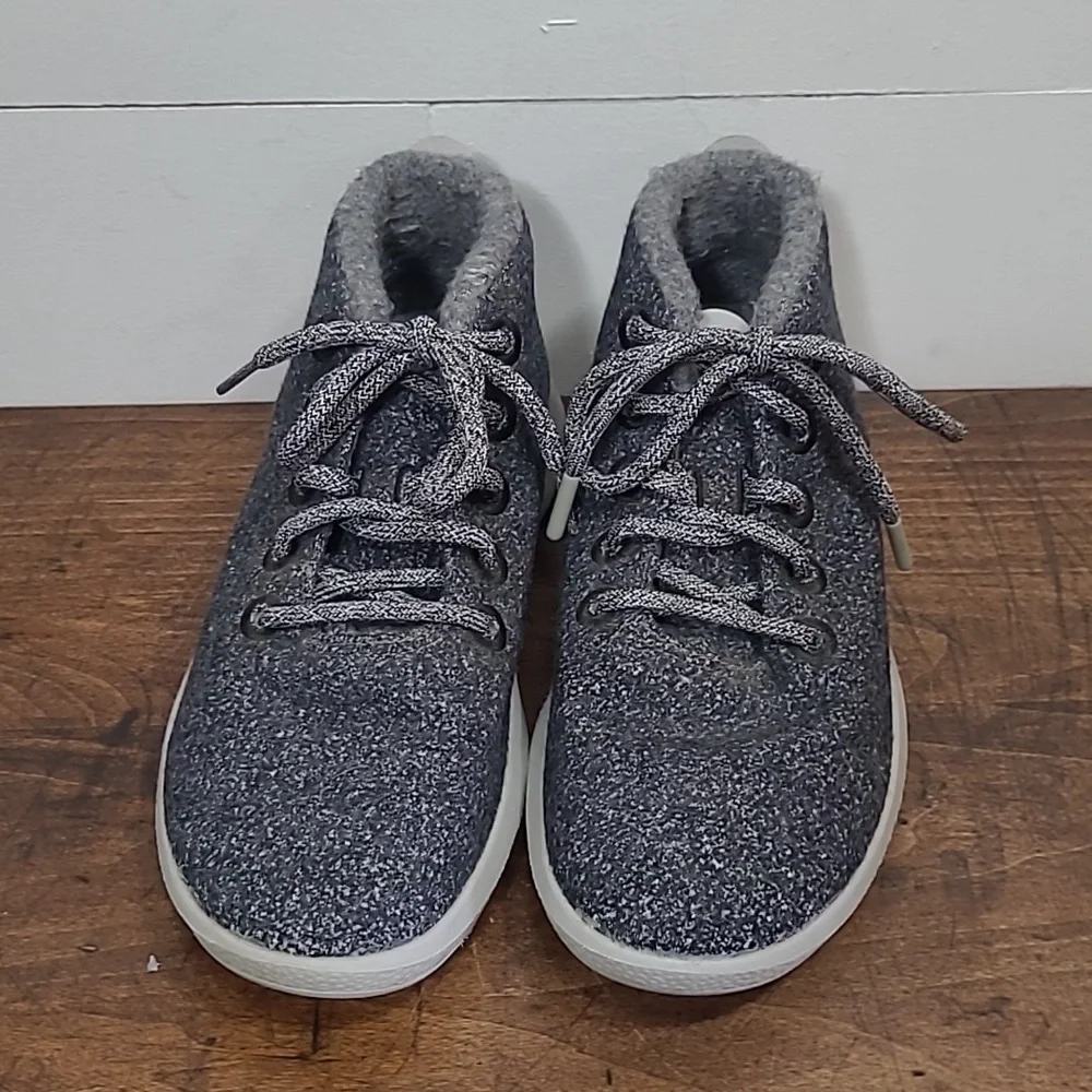 allbirds Mizzles High Top Sneaker Women's sz 8 Grey WRUM Wool Runner Up Shoes